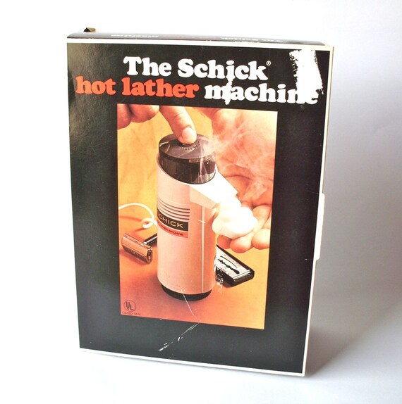 Vintage Schick Hot Lather Machine in Original Box with Two