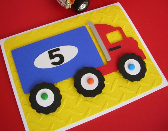 Semi Truck Big Rig Birthday Invitation