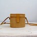 Retro Woman Case Bag, Rustic Casual handbag, Leather and Jute, Travel case bag, Mustard Purse, Country, Gift for woman