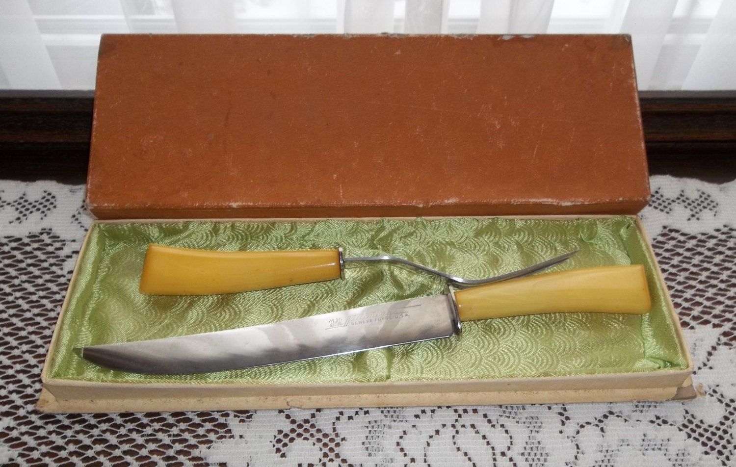 Vintage Geneva USA Knife and Fork Stainless by BallAntiques