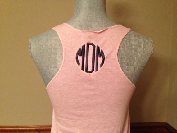Monogram Racer Back Tanks all colors by SimplySouthern3 on Etsy