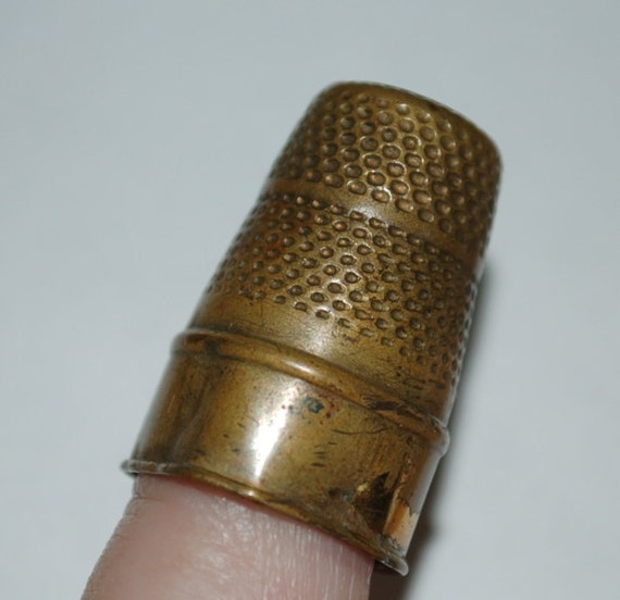 Brass Thimble Vintage Sewing Accessories
