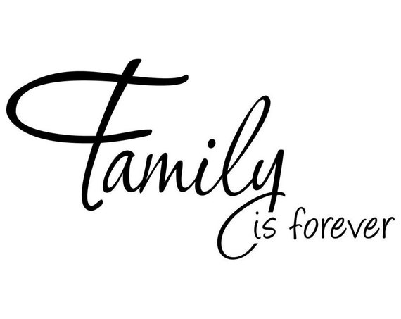 Items similar to Family is forever wall decal wall sticker wall quote ...