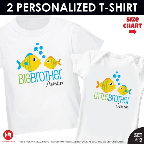 Items similar to Fish Brother Shirt & Fish Little Brother Shirt or ...