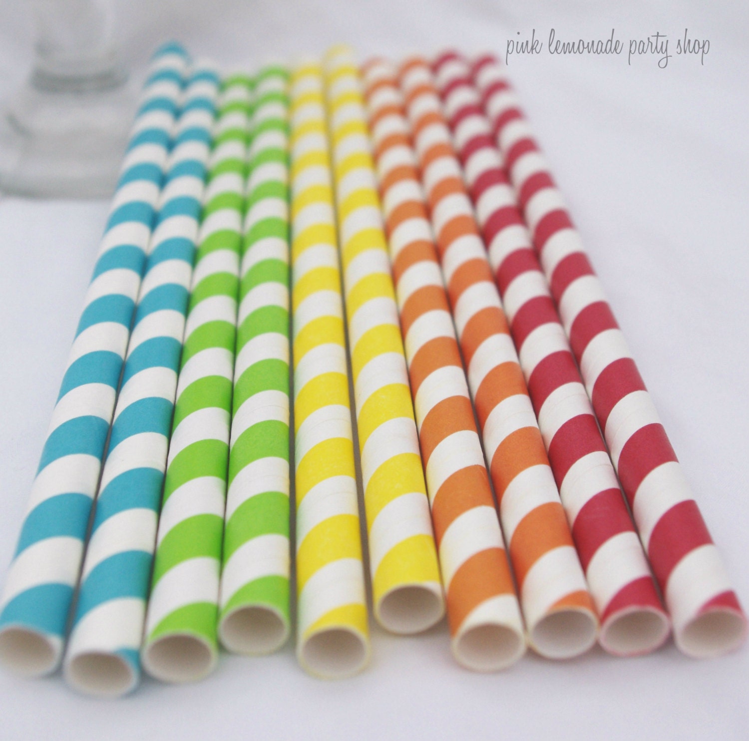 ExTRA THICK SMOOTHIE straws15ctrainbow by pinklemonadeparty