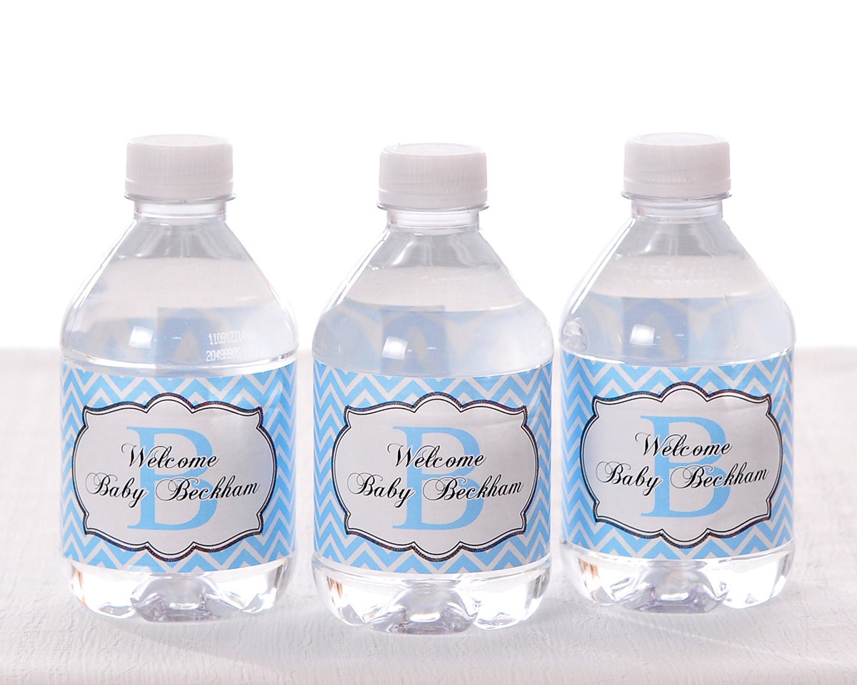 Water bottle custom labels