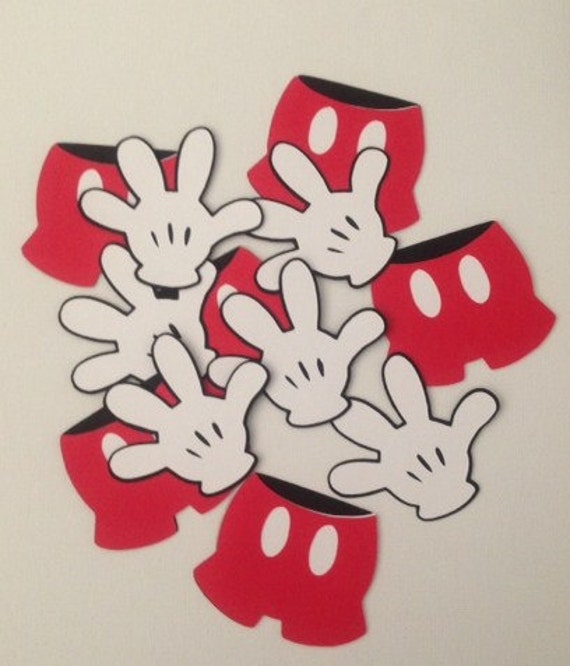 Mickey Mouse hand/pants die cuts by DaintyCraftShop on Etsy