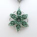 Green chainmail Celtic star pendant necklace