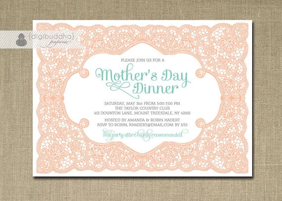 Mother's Day Dinner Invitations 2