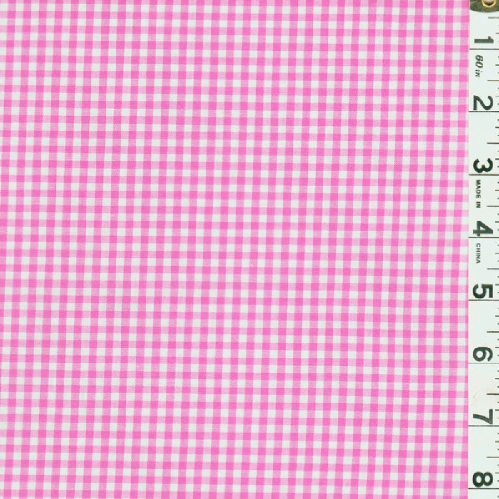 60 Pink Gingham Check Fabric 1/8 check 20 Yards