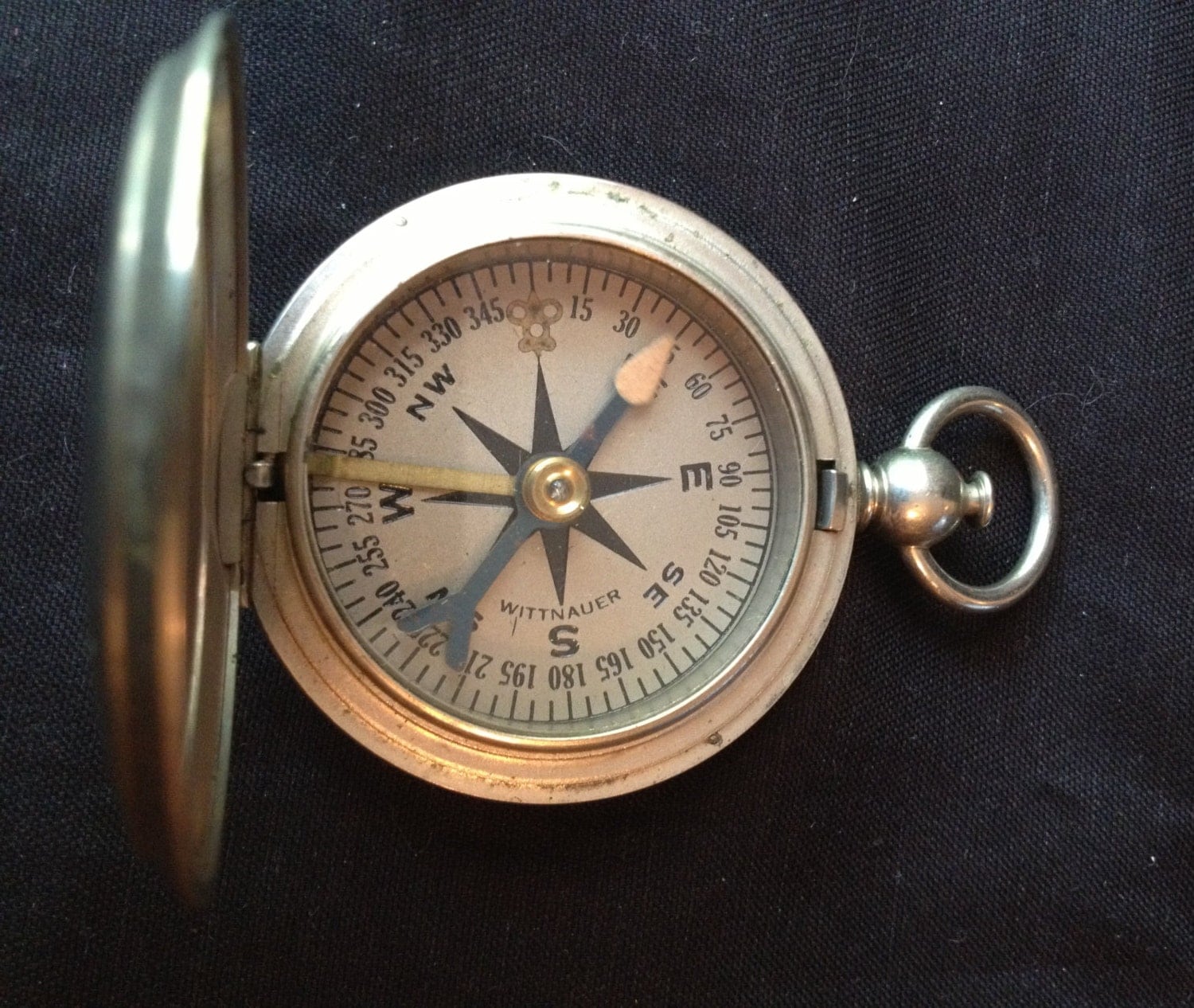 Antique Pocket Compass Longines Wittnauer by JordannaBananaCabana