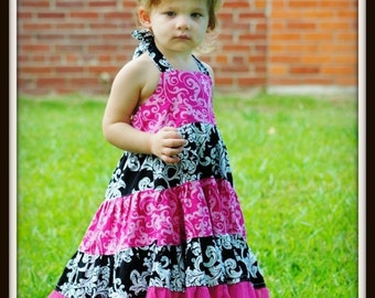 Toddler Dress Sewing Pattern , INSTANT DOWNLOAD, Pattern for Girls Dress, Girl's Tiered Dress, Pdf Pattern,