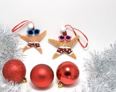 Starfish Christmas Ornament - Beach Themed Santa Ornament - FEATURED on ArtHobbyCraft