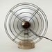 Vintage Industrial Metal Fan // Working Coast-Air Fan // Beige Art Deco Base & Spider Cage Frame