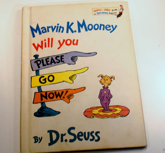 Vintage Book Dr. Seuss Marvin K. Mooney Will by DoorCountyVintage