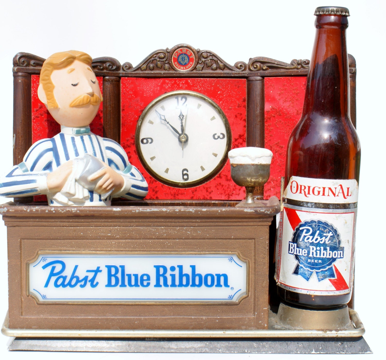 Vintage Beer Sign Pabst Bartender Sign Beer Advertising