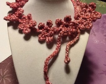 Daisy Wild Flower Handmade Crochet Necklace