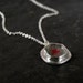 Watermelon Tourmaline Slice Necklace in Sterling Silver