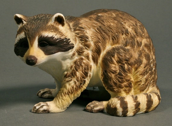 Items similar to Vintage Lefton Raccoon,Trickster. Totem, Ceramic ...