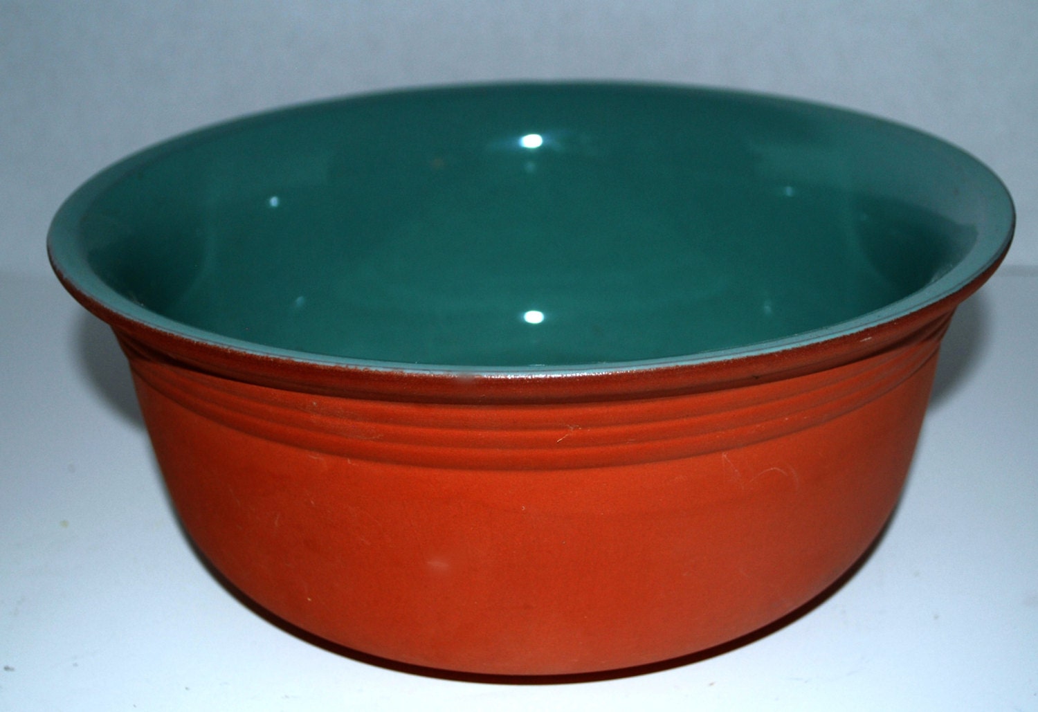 Summer sale terra cotta bowl glazed interior mixing bowl