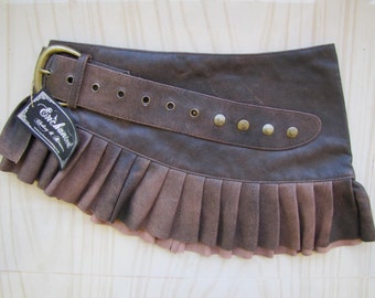 distressed brown leather mini skirt steampunk antique distressed leather mini skirt brown leather mini skirt steampunk