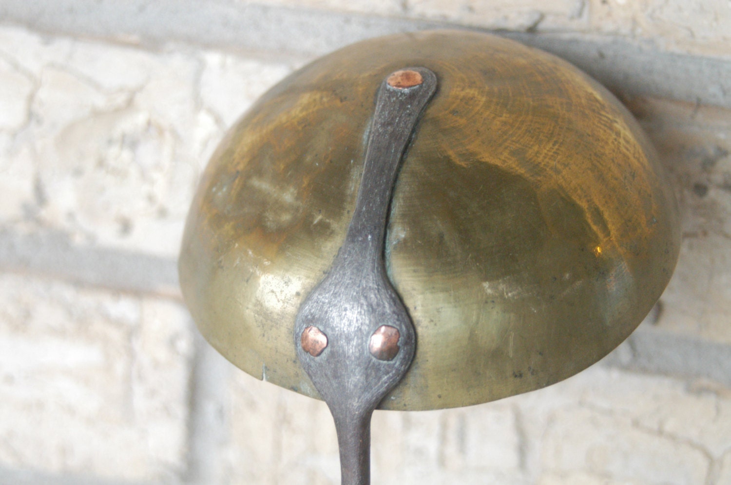 Antique Brass Ladle with Long Iron Handle 20 Long