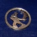 Canadian quarter - cut coin pendant - Caribou with heart. Valentine day
