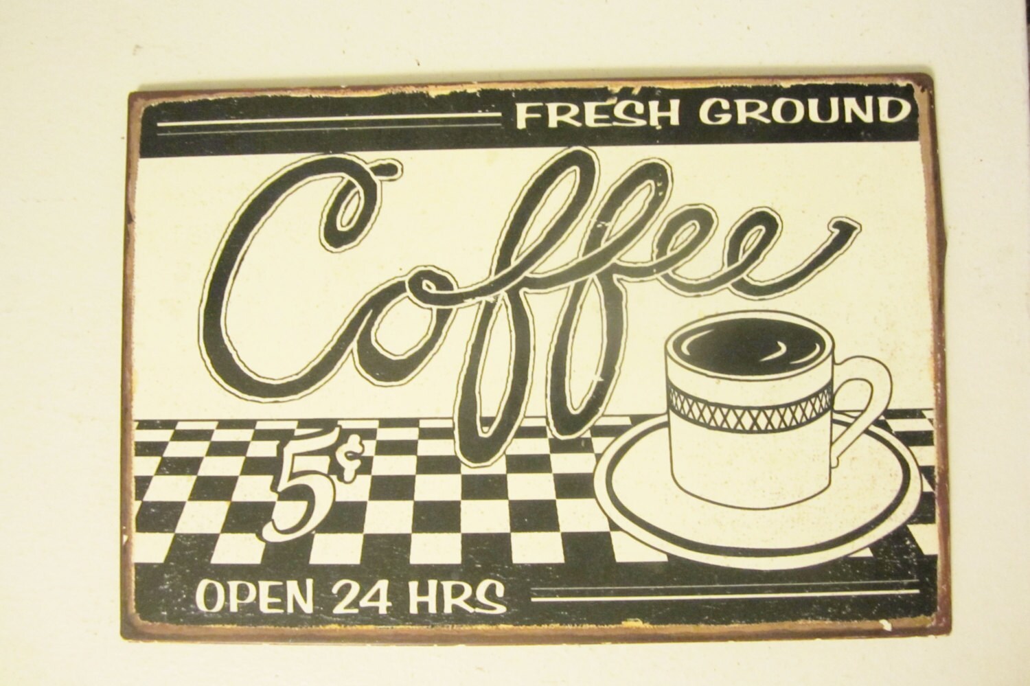 Coffee Sign Tin Coffee Sign Kitchen Sign Wall Art by theemae74