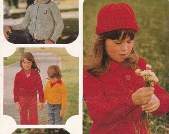 On Sale - Patons Totem Children's Knitting Pattern No 444 - Vintage 1970's