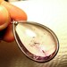 Real Natural AAA top quality Purple Amethyst Rainbow necklace pendant wrapped in 925 sterling silver, White Clear Crystal Adjustable