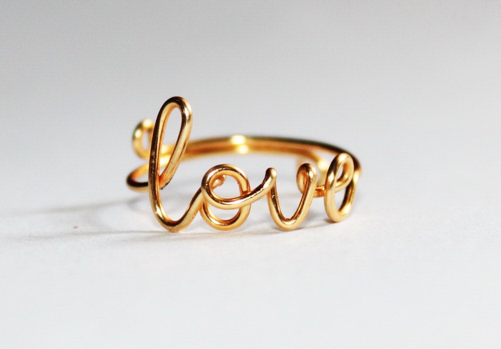 LOVE Ring 14K Gold Filled Wire