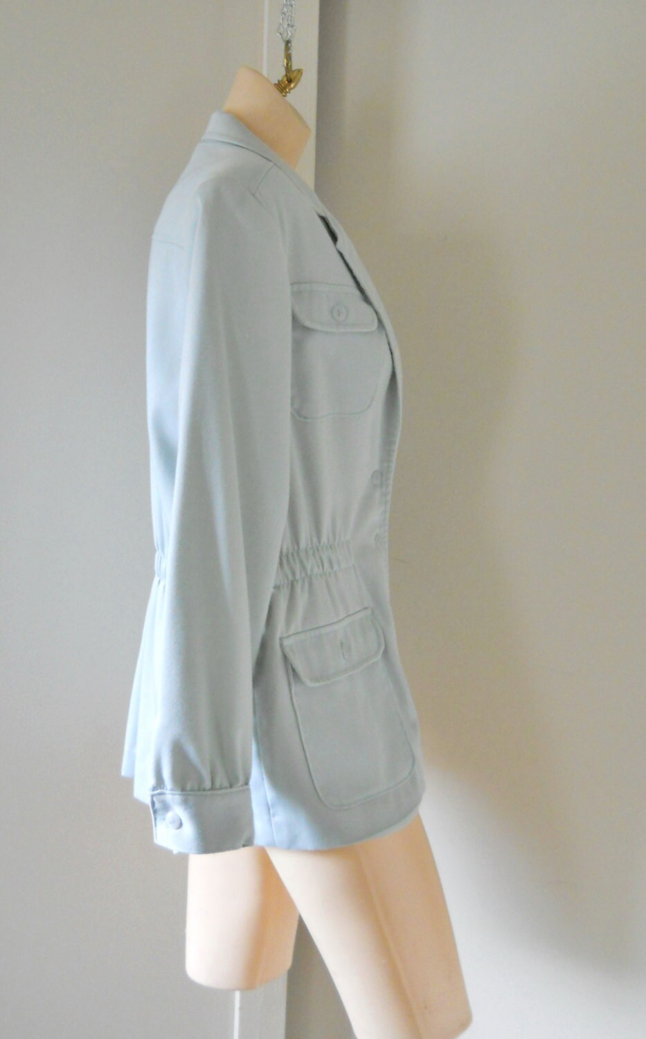 Womens Jacket Light Blue Jacket 60s Jacket Pastel Blue Jacket