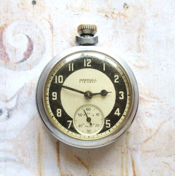A Vintage Ingersoll Triumph Pocket Watch with Original
