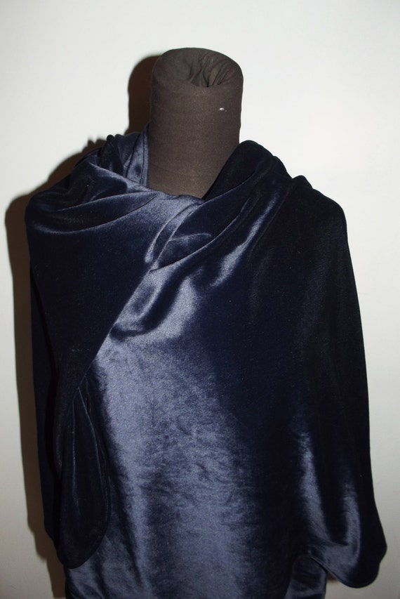 navy blue evening wrap