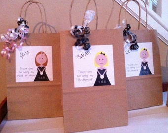 goodies  bag gift my bag Thank being you for gift bridesmaid Personalized Bridesmaid bags/ Gift