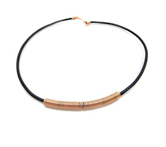 Copper Coil Necklace Industrial Style Necklace Steampunk