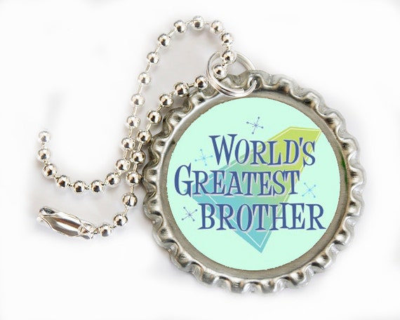 World's Greatest Brother key chain, World's Greatest Brother Zipper Chain, Brother Keyring, Gift for brothers, Blue Brother key ring