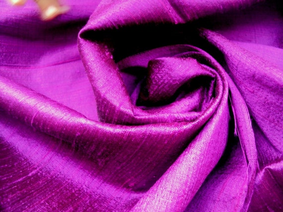 100 Pure Purple Dupioni Silk Fat Quarter by Sitarafabricandtrims
