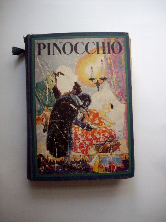 SALE Vintage Pinocchio Book Carlo Collodi 1932 by NanNasThings