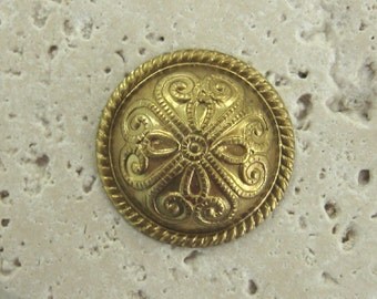 Vintage 20mm Domed Byzantine Brass Findings. 1 dz.