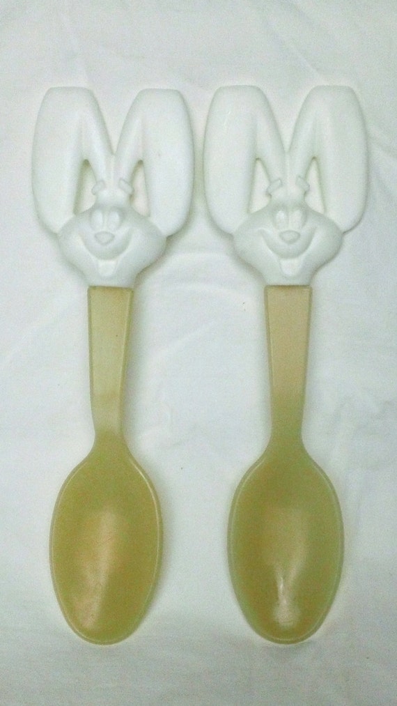 Vintage Trix Cereal Spoons set of 2 Silly Rabbit Trix are for