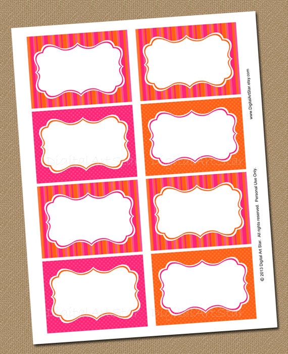 editable-hot-pink-and-orange-printable-candy-by-digitalartstar