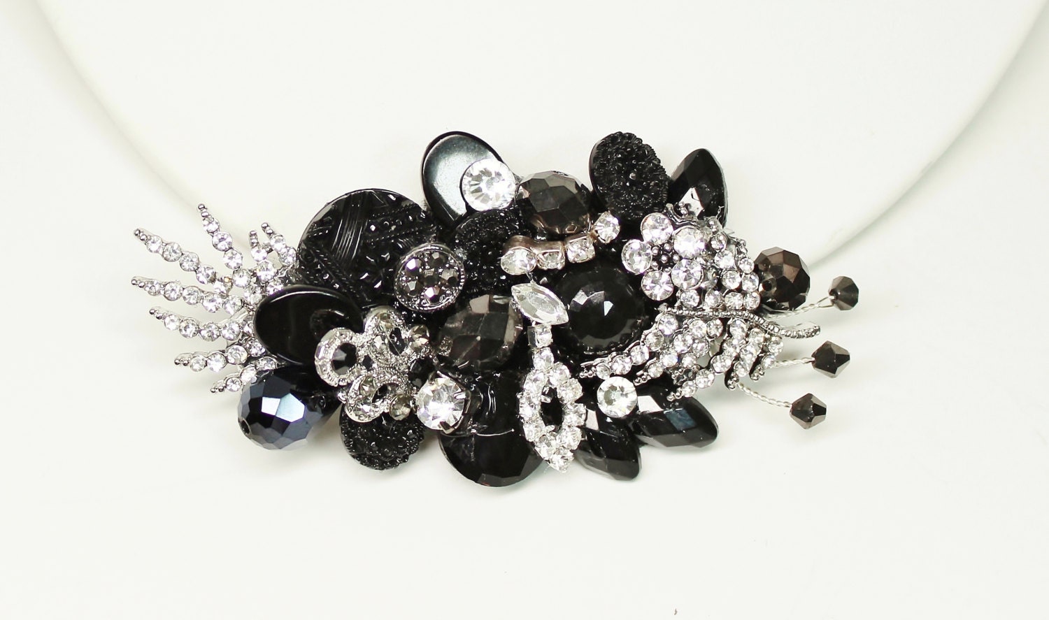 Black hair combBlack Rhinestone ClipBlack Hair