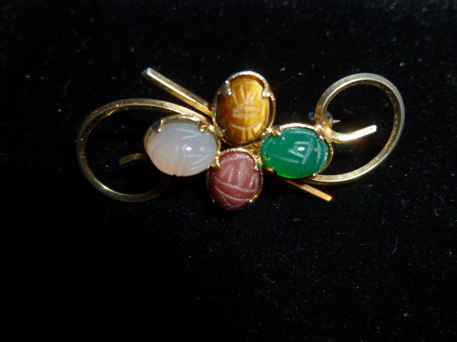 12K Gold and Colorful scarab Stones – Haute Juice