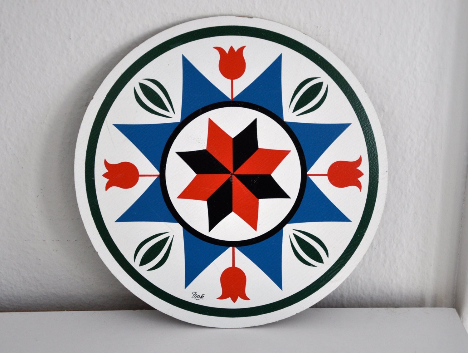 Vintage Jacob Zook Pennsylvania Dutch Hex Sign