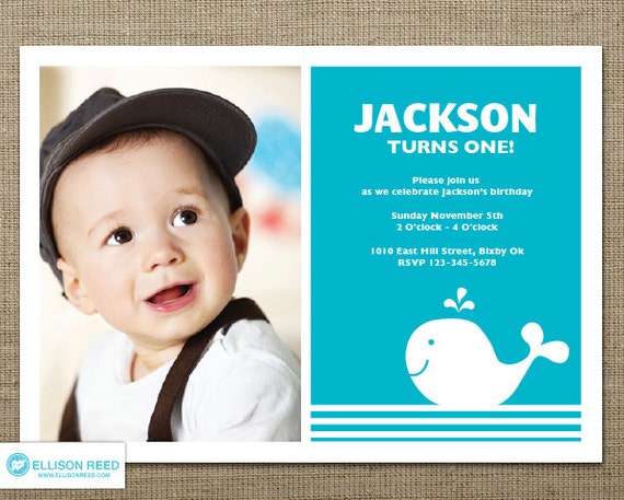 Boy Fitst Birthday Party Invitations 9