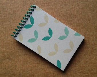 UPCYCLED NOTEBOOK FLOWER tissue box recycled spiral bound journal