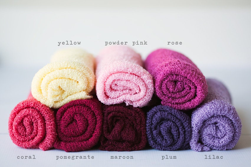 Newborn Stretch Knit Baby Wrap with Matching Bow Headband