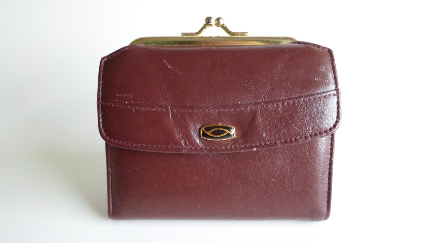 Leather Wallet Buxton Kiss Lock Womens Wallet Lambskin