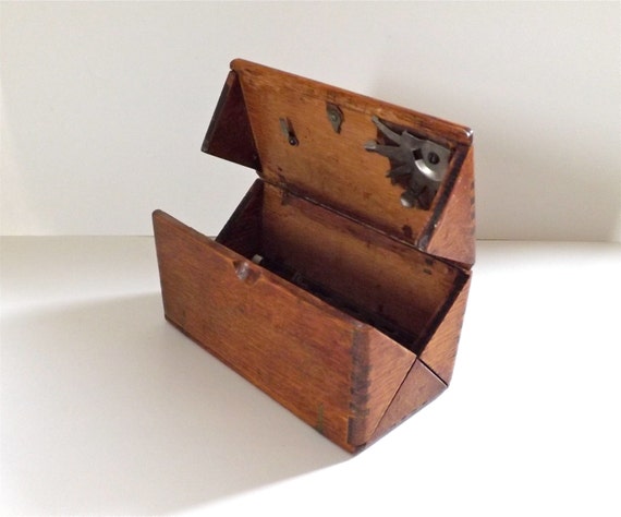 Antique Wooden Singer Folding Box Sewing Puzzle Box patent